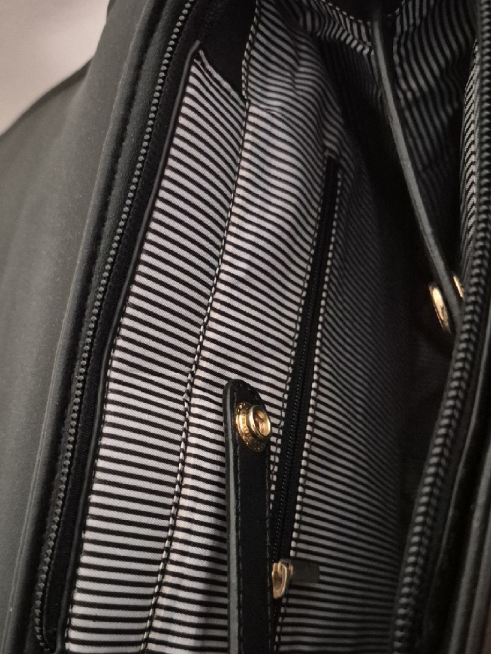 Women's Colorblock Backpack in Black and Blush - Picture 9 of 12